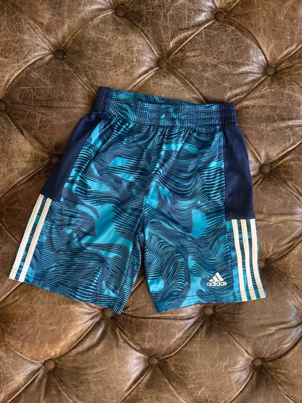 adidas Kids Blue Teal Athletic Shorts